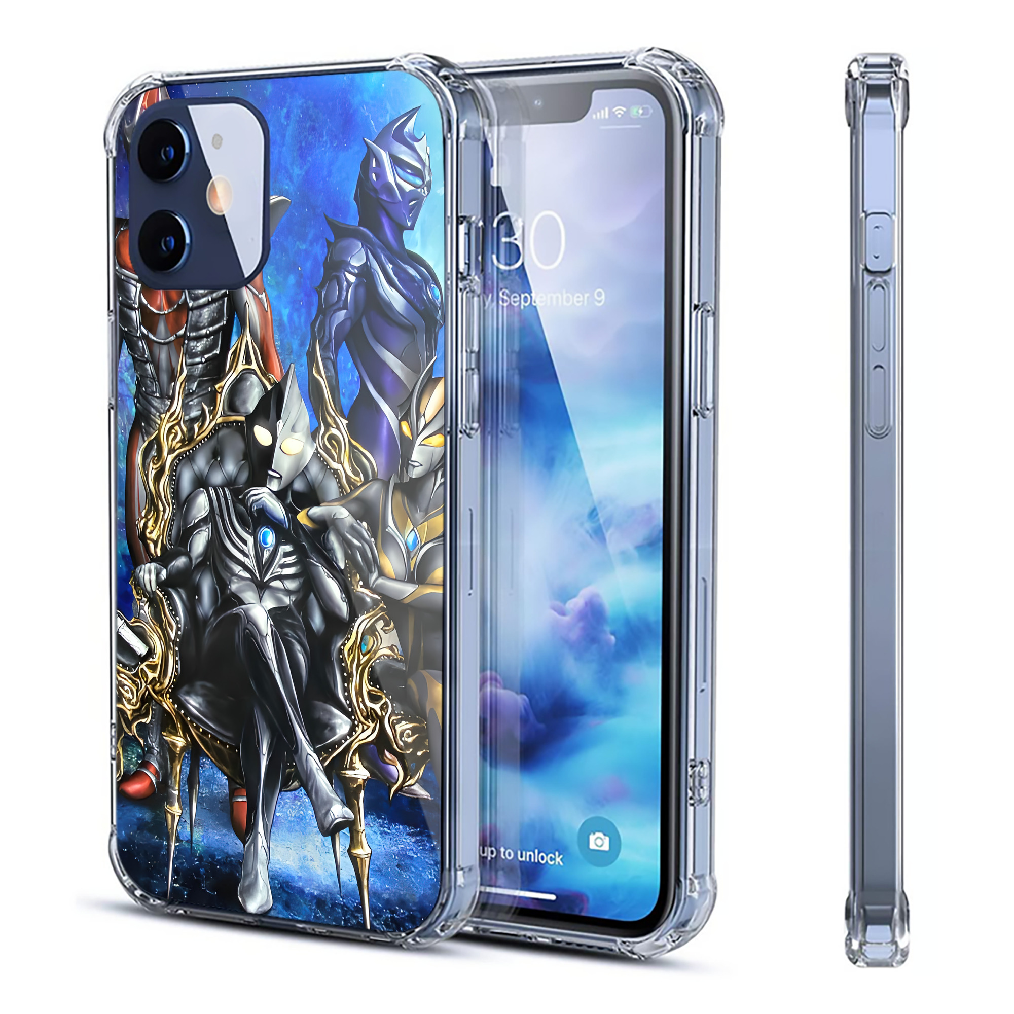 （画像用） ウルトラマン Ultraman 【iPhone 12シリーズ対応】透明スマホケース（クリアソフトケース）